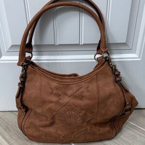 Brown Leather Hobo Bag
